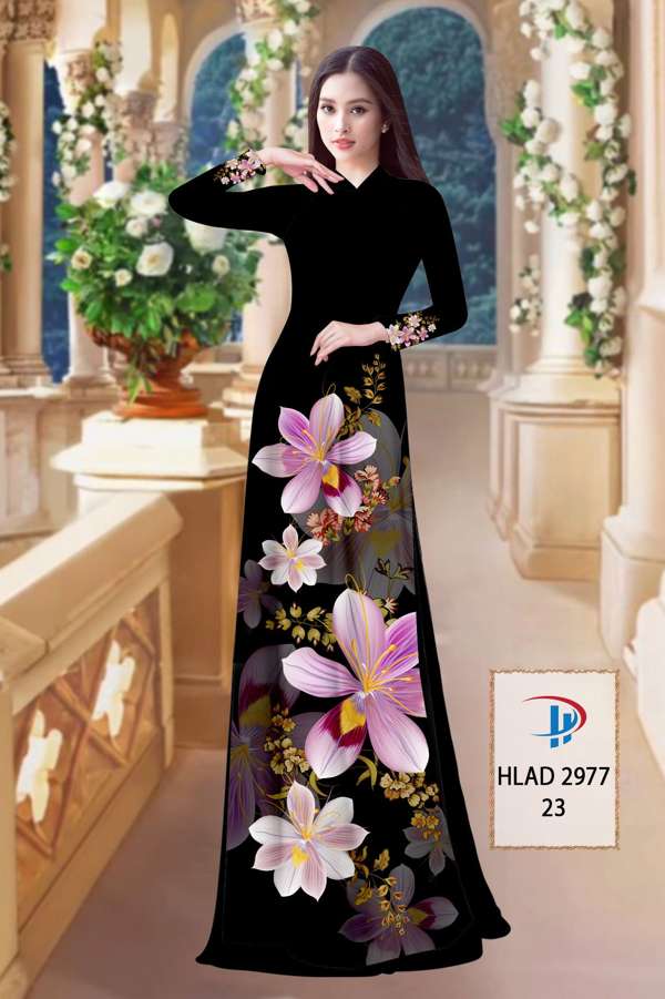 Vải Áo Dài Hoa In 3D AD HLAD2977 2